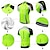 cheap Men&#039;s Clothing Sets-21Grams Men&#039;s Cycling Jersey with Bib Shorts Short Sleeve Mountain Bike MTB Road Bike Cycling Green Yellow Light Green Bike Clothing Suit Breathable Quick Dry Back Pocket Lycra Sports Patterned