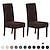 abordables Couverture de chaise de salle à manger-Housse de chaise de salle à manger housse de siège de chaise extensible douce couleur unie durable lavable protecteur de meubles pour la fête de salle à manger