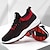 cheap Men&#039;s Sneakers-Men&#039;s Sneakers Running Tennis Shoes Sporty Daily Mesh Lace-up Dark Grey Black / Red Khaki Summer Spring