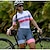 Χαμηλού Κόστους Γυναικεία σετ ρούχων-Γυναικεία Κοντομάνικο Φανέλα και σορτς ποδηλασίας Ολόσωμη στολή για τρίαθλο Καλοκαίρι Σπαντέξ Πολυεστέρας Πράσινο Λευκό Μαύρο Κουρελού Αστείος Ποδήλατο Ρούχα σύνολα / Ελαστικό / Αθλητικό