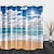 baratos Cortinas De Chuveiro Top Venda-nuvens brancas e ondas impressão digital cortina de chuveiro cortinas de chuveiro ganchos poliéster moderno novo design