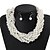 billige Seturi de Bijuterii-Women&#039;s Jewelry Set Statement Necklace Layered Seed Pearls Chinese Knot Party Statement Ladies Work Casual Vintage Pearl Earrings Jewelry Pearl White For Party Wedding Special Occasion