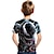 Недорогие 3d футболки мальчика-Мальчики 3D Графика Мультипликация Футболка С короткими рукавами 3D печать Активный Полиэстер Искусственный шёлк Дети 3-12 лет