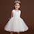 Χαμηλού Κόστους Φορέματα-Νήπιο Λίγο Κοριτσίστικα Φόρεμα Ζακάρ Μονόχρωμο Φόρεμα τούλι Δαντέλα Δαντέλες Λευκό Θαλασσί Βυσσινί Ως το Γόνατο Αμάνικο Κινεζικό στυλ χαριτωμένο στυλ Φορέματα Η Μέρα των Παιδιών 2-8 χρόνια