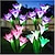 levne Světla cesty &amp; lucerny-lilie květina venkovní led solární světlo rgb barva 4-hlavá lilie zahradní květina vodotěsná dekorativní lampa 600amh solární energie dvorek trávník cesta svatba