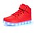 preiswerte Beleuchtete Schuhe für Kinder-Jungen Turnschuhe LED Leuchtende LED-Schuhe USB-Aufladung Kunstleder Kleine Kinder (4-7 Jahre) Große Kinder (ab 7 Jahren) Sportlich Normal Draussen Wanderschuhe Klett LED leuchtend Weiß Schwarz Rot