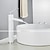 ieftine Clasic-robinet de baie, alamă cu un singur mâner, robinetul de la chiuveta de baie, rotativ, galvanizat cu o gaură, conține cu linii de alimentare și comutator rece/cald