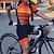 halpa Naisten vaatesarjat-Naisten Lyhythihainen Pyöräily jersey ja shortsit Triathlon Tri -puku Kesä Polyesteri Musta / keltainen Musta / oranssi Punainen / hopea Pyörä Liikunta-asut Hengittävä Nopea kuivuminen Takatasku