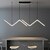 preiswerte Liniendesign-2-flammig 90cm LED Pendelleuchte dimmbar geometrische Formen Liniendesign Kronleuchter minimalistischer nordischer Stil Restaurant Büro Bar Wohnzimmerlampe 100-240V