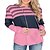 cheap Women&#039;s Hoodies &amp; Sweatshirts-pink color block drawstring hoodie