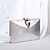 cheap Clutches &amp; Evening Bags-Women&#039;s Clutch Bags Polyester for Evening Bridal Wedding Party with Chain Solid Color Plain in Silver Black Red