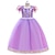 cheap Movie &amp; TV Theme Costumes-Princess Sofia Rapunzel Dress Flower Girl Dress Girls&#039; Movie Cosplay A-Line Slip Vacation Dress Purple Rosy Pink Dress Halloween Children&#039;s Day Masquerade Tulle Sequin Cotton World Book Day Costumes