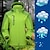 cheap Softshell, Fleece &amp; Hiking Jackets-Men&#039;s Waterproof Hiking Jacket Rain Jacket Hiking Windbreaker Winter Outdoor Patchwork Waterproof Windproof Breathable Lightweight Outerwear Hoodie Trench Coat Full Zip Hunting Fishing Climbing Green