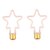 abordables Lampes à Filament LED-ampoules à filament étoile led 2pcs 3.5 w 360 lm t4.2 e26 e27 étoile 1 perles led cob dimmable décoratif adorable jaune 85-265 v