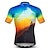 cheap Cycling Jerseys-Men&#039;s Cycling Jersey Short Sleeve Mountain Bike MTB Road Bike Cycling Graphic Gradient 3D Jersey Shirt Black / Orange Green Blue Cycling Breathable Ultraviolet Resistant Sports Clothing A