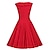 billige 1950&#039;erne-50&#039;er outfit flare kjole 7 stk 1950&#039;er tilbehør sæt retro vintage swing kjole kvinders cosplay kostume fest dato festival