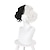 Недорогие Парики к костюмам-2021 парик Жестокла Девиль получерно-белые парики короткие вьющиеся волнистые волосы для женщин и девочек роль косплей вечеринка термостойкие синтетические парики