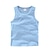 cheap Tees &amp; Shirts-Kids Boys Tank Solid Color School Sleeveless Basic Cotton Summer Light Blue Navy Black