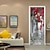 billige Dørklistremerker-2pcs selvklebende kreative landskapsdørklistremerker for stue DIY dekorative hjemmevanntette veggklistremerker 30,3 &quot;x78,7&quot; (77x200cm), 2 stk sett