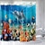 cheap Shower Curtains Top Sale-Shower Curtain with Hooks, Ocean Style Fabric Home Decoration Bathroom Waterproof Shower Curtain with Hook Luxury Modern