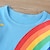 voordelige T-shirts &amp; Blouses-Kinderen Jongens T-shirt Tee Regenboog Korte mouw Kinderen Top Casual Modieus Zomer blauw 3-6 Y
