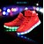 billiga LED-skor för barn-Pojkar Sneakers LED Lysande skor USB-laddning Konstläder Lilla barn (4-7år) Stora barn (7 år +) Sport Tillfällig Utomhus Promenad Krok och ögla LED Självlysande Vit Svart Röd Höst Vinter