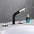 abordables Trous multiples-Widespread Bathroom Sink Mixer Faucet Pull Out 2 Mode Spout Sprayer, 360° Rotatable Washroom Basin Tap Brass Deck Mounted, with Hot and Cold Water Vessel Tap