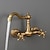 cheap Rotatable-Traditional Kitchen Sink Mixer Taps Wall Mounted Brass, Vintage Retro Kitchen Faucet Twin Lever Standard Spout Vessel Tap
