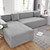 cheap Sofa Cover-Stretch Sofa Cover Slipcover Elastic Sectional Couch Armchair Loveseat 4 or 3 seater L shape Jacquard Grey Water Repellent Plain Solid Soft Durable Washable