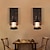 preiswerte Wandleuchten-33cm kreative Vintage-Stil Wandleuchten Holz / Bambus Laterne Design Wandleuchten Eisen Indoor Outdoor Schlafzimmer Flur Wandleuchte 110-120/220-240V