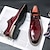 levne Pánské nazouváky a mokasíny-Pánské Oxfordské Nokasíny Společenské boty Monk boty Větší velikosti Obchodní Britský gentleman Svatební Vánoce PU Spona Černá Červená Jaro