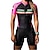 cheap Women&#039;s Clothing Sets-Women&#039;s Short Sleeve Cycling Jersey with Shorts Triathlon Tri Suit Summer Spandex Polyester Green White Black Patchwork Funny Bike Clothing Suit Breathable Quick Dry Back Pocket Sweat wicking Sports