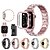 cheap Apple Watch Bands-3 PCS Smart Watch Band for Apple iWatch Series 8 7 6 5 4 3 2 1 SE Stainless Steel Smartwatch Strap Diamond Bling Diamond SmartWatch Band with Case Metal Band Jewelry Bracelet Replacement  Wristband