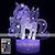 cheap Décor &amp; Night Lights-Unicorn 3D Night Light for Kids Illusion Lamp Kids 16 Colors Changing Lamp Smart Touch Remote Control Party Supplies as Birthday Xmas Gift Idea for Girls Boys