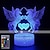 cheap Décor &amp; Night Lights-Unicorn 3D Night Light for Kids Illusion Lamp Kids 16 Colors Changing Lamp Smart Touch Remote Control Party Supplies as Birthday Xmas Gift Idea for Girls Boys