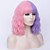 cheap Synthetic Trendy Wigs-short pink and purple bob wig with bangs curly wavy lolita cosplay halloween party wigs for women girls