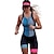cheap Triathlon Clothing-Women&#039;s Sleeveless Triathlon Tri Suit Trisuit Mountain Bike MTB Road Bike Cycling White Rosy Pink Blue Graphic Design Bike Quick Dry Sweat wicking Sports Graphic Patterned Funny Clothing Apparel