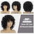 abordables Pelucas de máxima calidad-pelucas negras para mujeres peluca africana rizada corta de las señoras negras 14 pulgadas peluca negra ondulada rizada con flequillo peluca de reemplazo de cabello sintético de apariencia natural