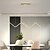 preiswerte Liniendesign-2-flammig 90cm LED Pendelleuchte dimmbar geometrische Formen Liniendesign Kronleuchter minimalistischer nordischer Stil Restaurant Büro Bar Wohnzimmerlampe 100-240V