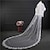 Недорогие Свадебные вуали-Два слоя С кружевами Свадебные вуали Фата для венчания с Аппликации 118,11 в (300см) Тюль