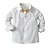 billiga Kläder för pojkar-barn pojkar skjorta &amp; byxor byxa set formell set 4 delar långärmad vittryck bomull skola bas formell kostym 2-6 år vår