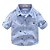 cheap Tees &amp; Shirts-Kids Boys Shirt Cartoon School Long Sleeve Basic Cotton 3-8 Years Light Blue White
