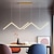 voordelige Hanglampen-2-licht 90cm led hanglamp dimbare geometrische vormen lijn ontwerp kroonluchter minimalistische nordic stijl restaurant kantoor bar woonkamer lamp 100-240v