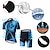 Недорогие Комплекты мужской одежды-21Grams Муж. Велокофты и велошорты С короткими рукавами Горные велосипеды Шоссейные велосипеды Черный Красный Тёмно-синий Шестерня Велоспорт Наборы одежды 3D