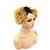abordables Perruques sans bonnet-Perruque de cheveux bouclés remy brésilien de partie latérale de couleur brune avec une frange vague perruques de cheveux humains sans colle pour les femmes noires pas de perruque de dentelle