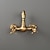 cheap Rotatable-Traditional Kitchen Sink Mixer Taps Wall Mounted Brass, Vintage Retro Kitchen Faucet Twin Lever Standard Spout Vessel Tap