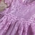 levne Šaty-dětské dívčí krajkové vyšívané šaty jednobarevné bílá fialová délka ke kolenům krátký rukáv aktivní roztomilé princeznovské šaty 2-8 let