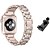 billige Apple Watch urremme-3 stk Smartwatch bånd til Apple  iWatch Series 8 7 6 5 4 3 2 1 SE Rustfrit stål Smartwatch Rem Diamant Bling diamant SmartWatch-bånd med etui Metal band Smykke armbånd Udskiftning Armbånd