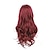 tanie Peruki kostiumowe-czerwona peruka syntetyczna długie faliste część boczna odporna na ciepło peruka naturalnie wyglądające włókno dla kobiet cosplay lub codziennego użytku. peruka halloweenowa