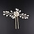 abordables Tocado de Boda-horquilla de cristal de perlas hecha a mano de novia coreana, pin en forma de U, tocado de boda, horquilla en forma de U